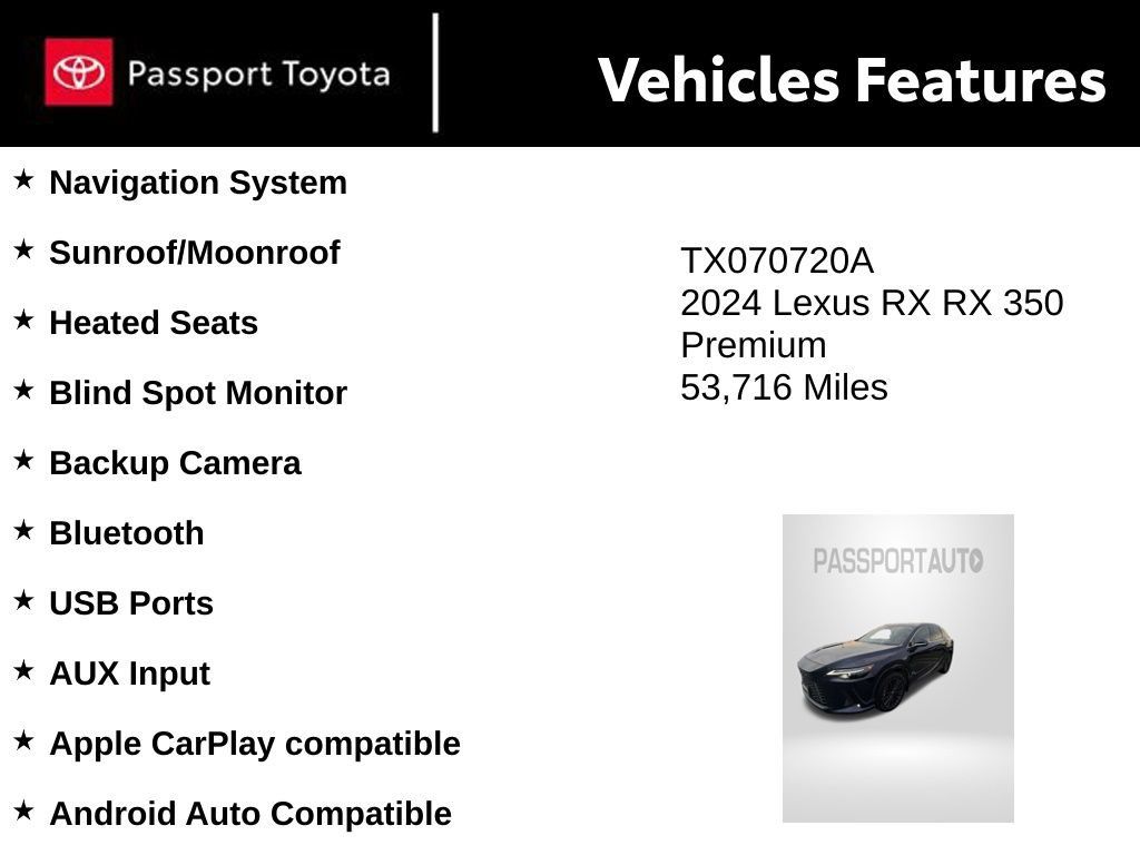Used 2024 Lexus RX 350 Premium w/ Convenience Package FWD image 8