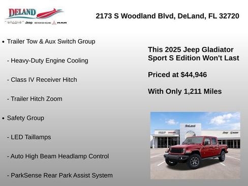 Used 2025 Jeep Gladiator Sport AWD/4WD image 24