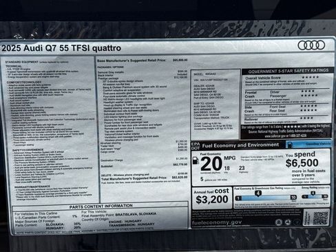 New 2025 Audi Q7 3.0T Prestige image 21