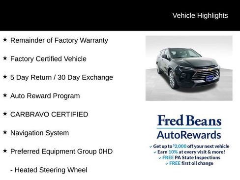 Certified 2023 Chevrolet Blazer Premier w/ Driver Confidence II Package AWD/4WD image 4