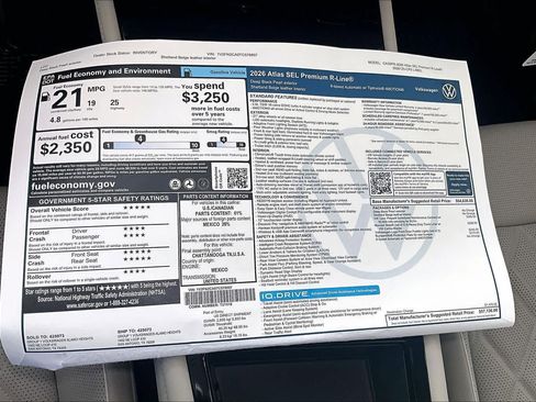 New 2026 Volkswagen Atlas SEL Premium R-Line AWD/4WD image 18