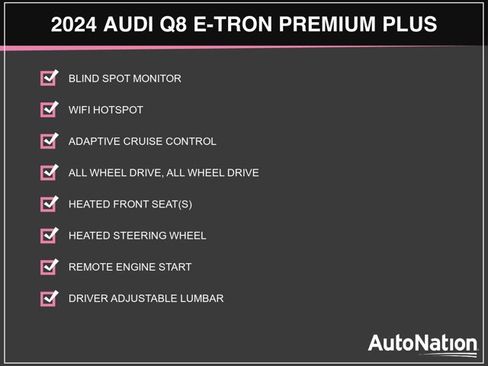 Used 2024 Audi Q8 e-tron Premium Plus w/ Premium Plus Package AWD/4WD image 3