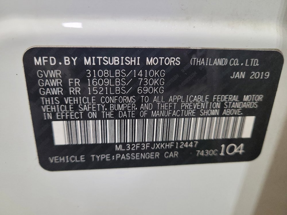 Used 2019 Mitsubishi Mirage G4 ES FWD image 33