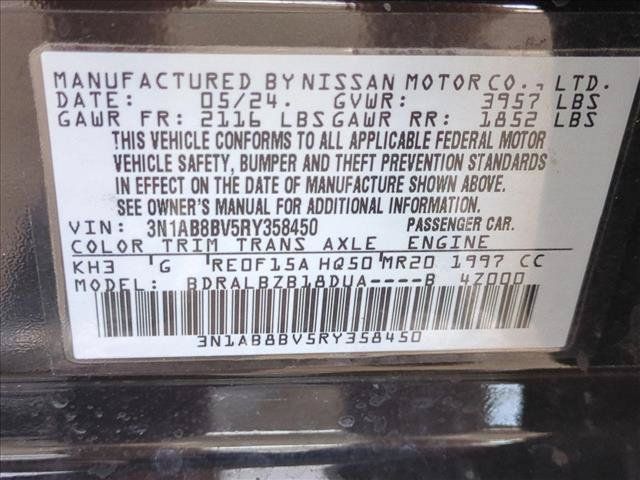Used 2024 Nissan Sentra S w/ Trunk Package FWD image 14