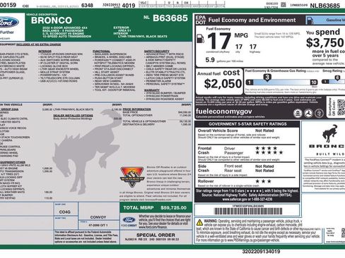 Certified 2022 Ford Bronco Badlands AWD/4WD image 37