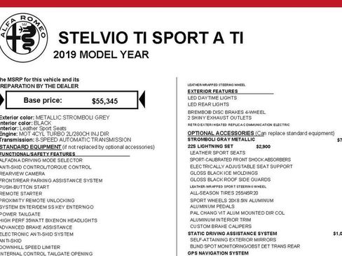Used 2019 Alfa Romeo Stelvio Ti Sport AWD/4WD image 3