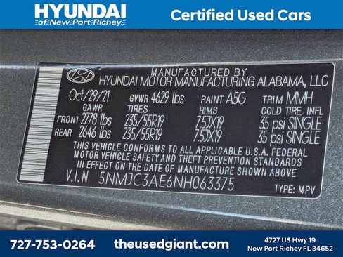 Certified 2022 Hyundai Tucson SEL w/ Convenience + Premium Package image 39