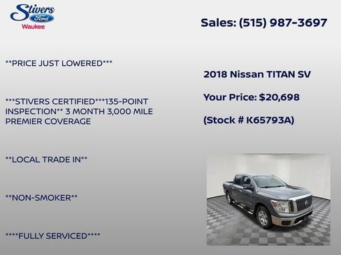 Used 2018 Nissan Titan SV AWD/4WD image 8