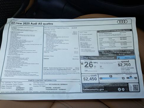 New 2025 Audi A5 2.0T Premium Plus image 18