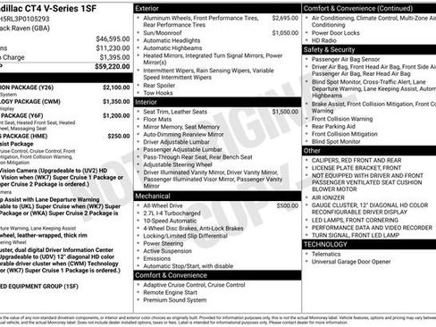 Used 2023 Cadillac CT4 V w/ Navigation Package image 2