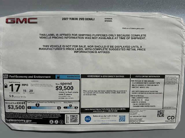 New 2027 GMC Yukon Denali w/ Sun & Power Step Package RWD image 21