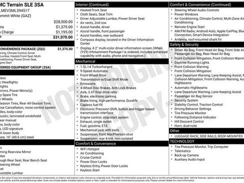 Used 2021 GMC Terrain SLE w/ Driver Convenience Package FWD image 10
