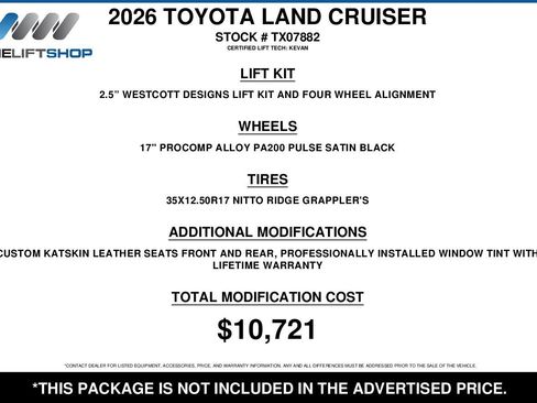 Used 2026 Toyota Land Cruiser 1958 image 2