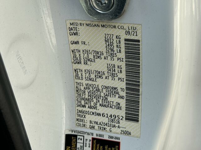 Used 2022 Nissan Frontier S w/ Technology Package AWD/4WD image 33