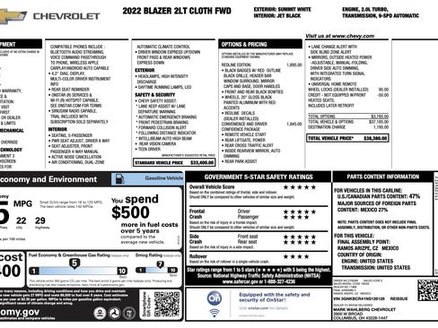 Used 2022 Chevrolet Blazer LT w/ Redline Edition image 4