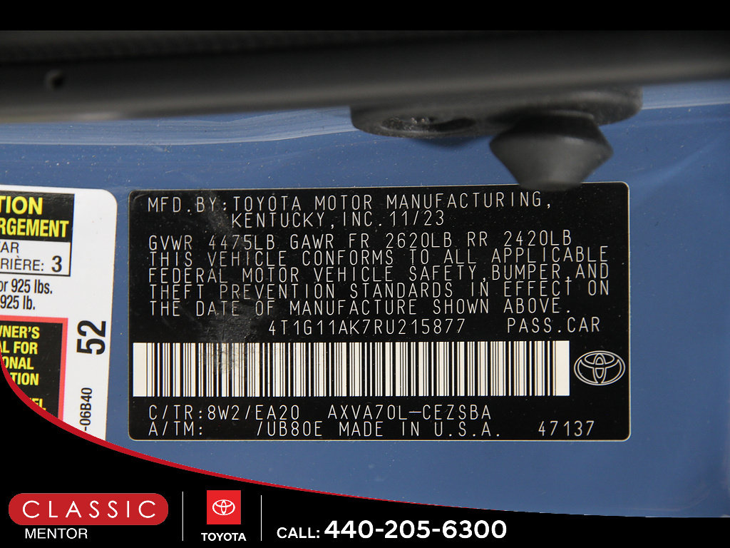 Certified 2024 Toyota Camry SE FWD image 21