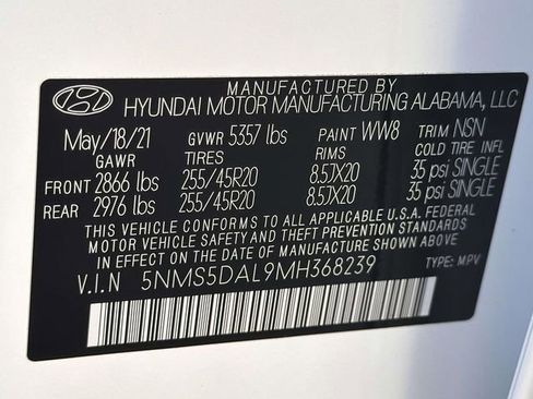 Used 2021 Hyundai Santa Fe Calligraphy AWD/4WD image 40