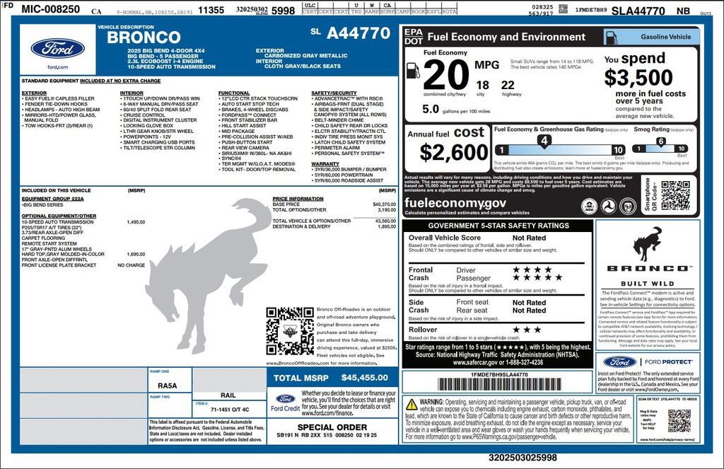 Used 2025 Ford Bronco Big Bend AWD/4WD image 3