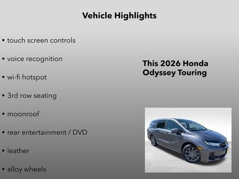 New 2026 Honda Odyssey Touring image 15
