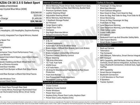 Used 2026 MAZDA CX-30 AWD 2.5 S w/ Select Sport Pkg image 6