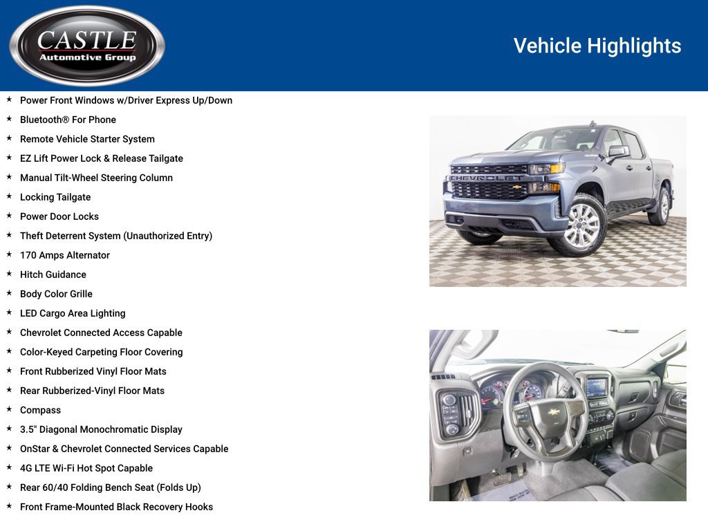 Used 2020 Chevrolet Silverado 1500 Custom w/ Custom Value Package AWD/4WD image 12