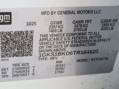 Certified 2026 GMC Yukon Elevation w/ LPO, Floor Liner Package RWD image 38