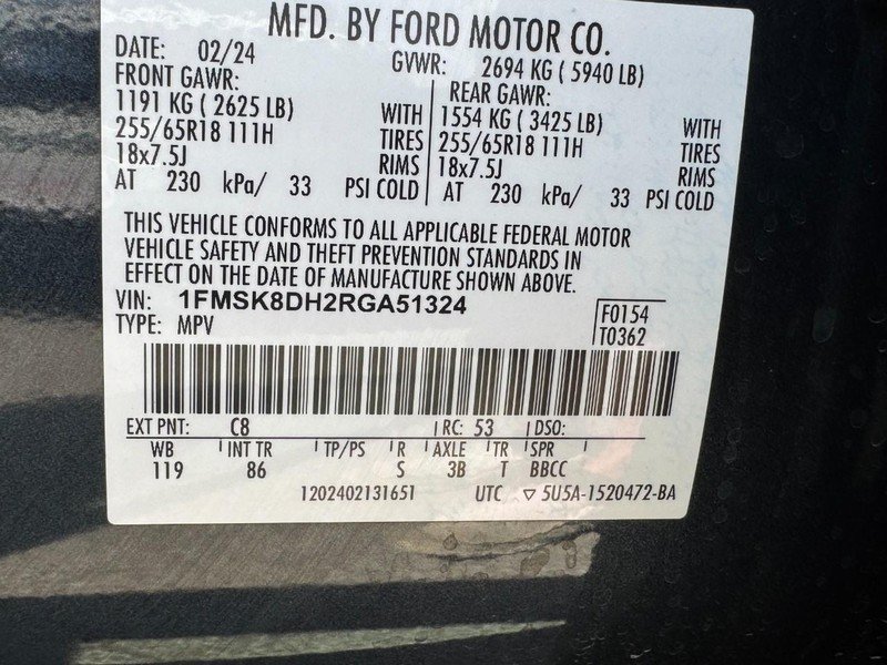 Used 2024 Ford Explorer XLT w/ Class IV Trailer Tow Package AWD/4WD image 23