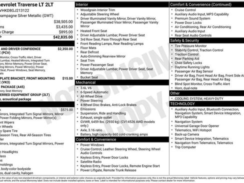 Used 2016 Chevrolet Traverse LT AWD/4WD image 19