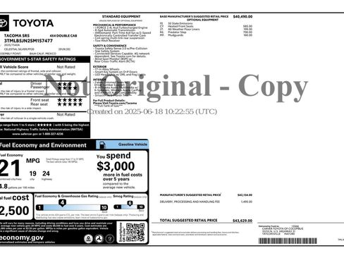 Used 2025 Toyota Tacoma SR5 AWD/4WD image 52
