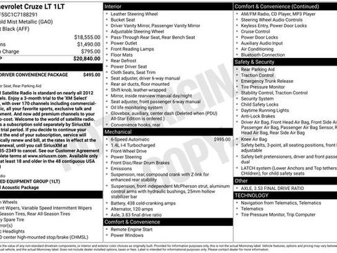 Used 2012 Chevrolet Cruze LT image 7