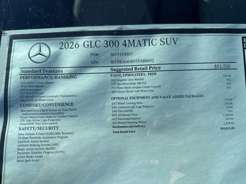 New 2026 Mercedes-Benz GLC 300 4MATIC image 12