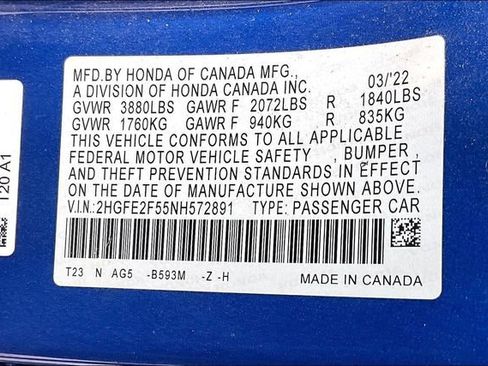 Used 2022 Honda Civic Sport image 32