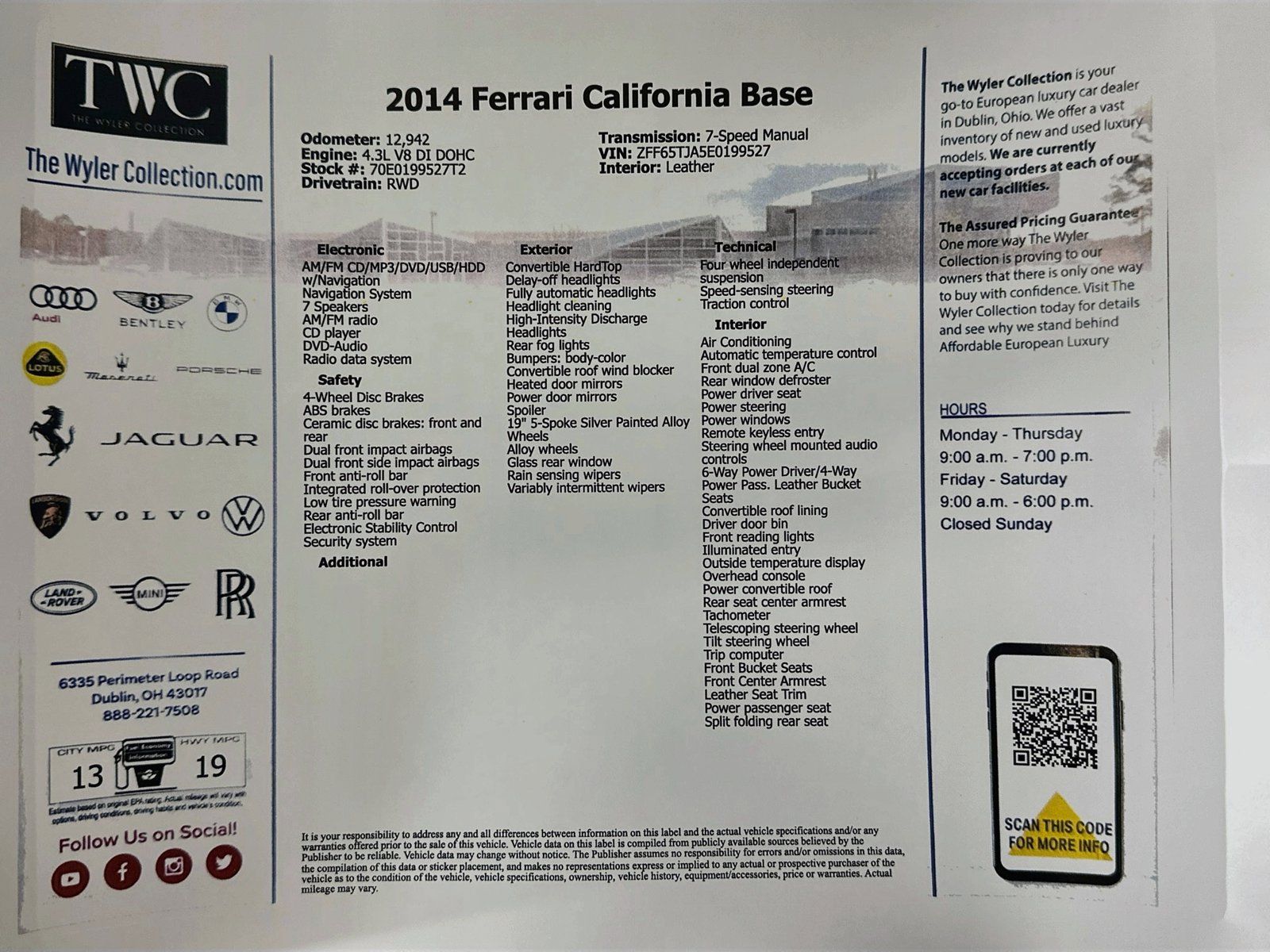 Used 2014 Ferrari California RWD image 47