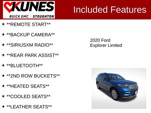 Used 2020 Ford Explorer Limited w/ Class III Trailer Tow Package AWD/4WD image 2