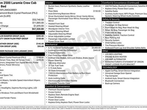 Used 2021 RAM 2500 Laramie w/ Body Color Bumper Group image 37