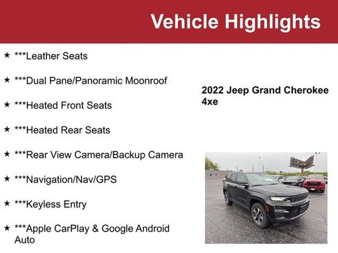 Used 2022 Jeep Grand Cherokee Limited 4xe w/ Luxury Tech Group II AWD/4WD image 2