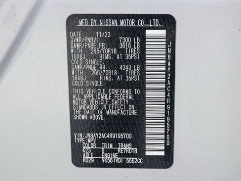 Used 2024 Nissan Armada SV RWD image 33