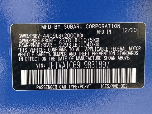 Used 2020 Subaru WRX Premium w/ Popular Package #1 image 31