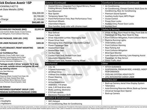 Used 2021 Buick Enclave Avenir w/ Avenir Technology Package image 11