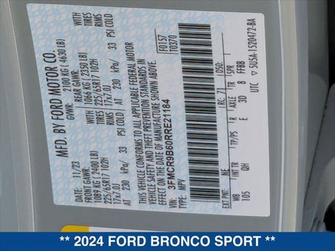 Certified 2024 Ford Bronco Sport Big Bend w/ Convenience Package AWD/4WD image 24