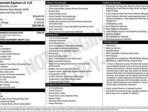 Used 2024 Chevrolet Equinox LS w/ LS Convenience Package FWD image 33