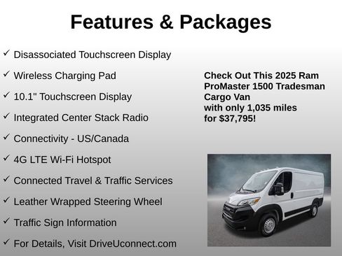 Used 2025 RAM ProMaster 1500 w/ Premium Convenience Group FWD image 22