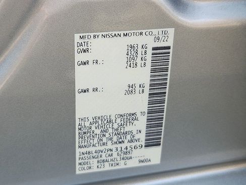 Certified 2023 Nissan Altima 2.5 SV image 27