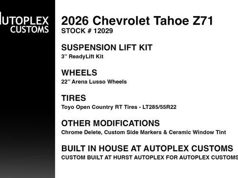 Used 2026 Chevrolet Tahoe Z71 w/ Comfort Package AWD/4WD image 2