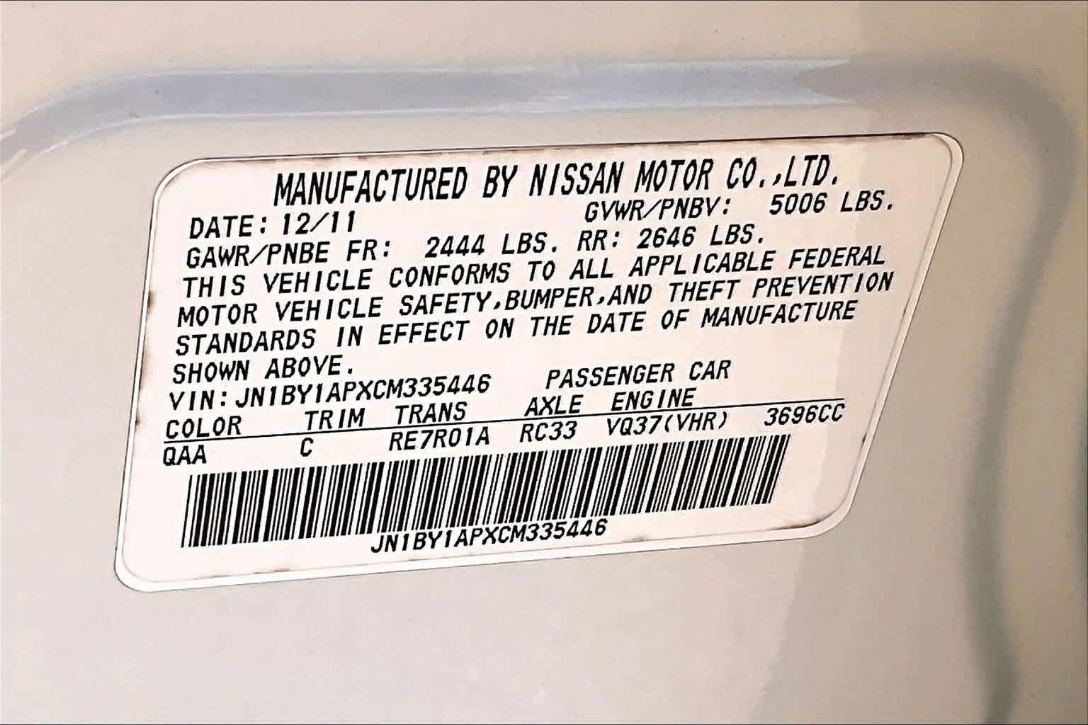Used 2012 INFINITI M37 w/ Premium Pkg RWD image 19