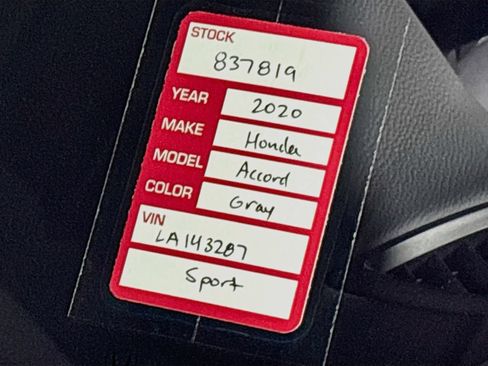 Certified 2020 Honda Accord Sport image 25