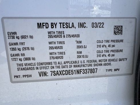 Used 2022 Tesla Model X AWD/4WD image 6