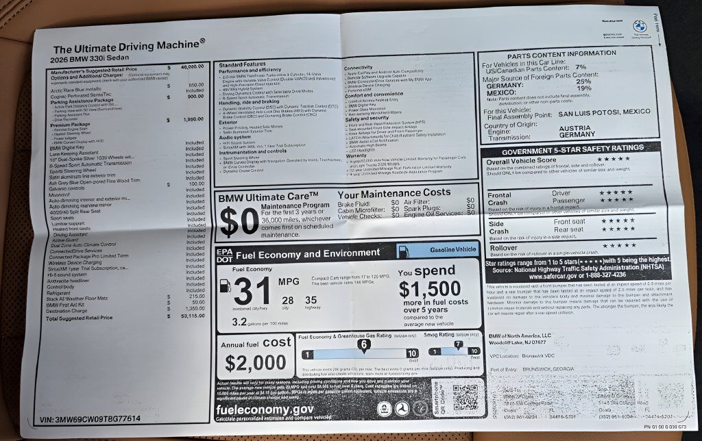 New 2026 BMW 330i Sedan w/ Premium Package RWD image 27