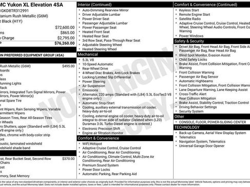 New 2026 GMC Yukon XL Elevation RWD image 26