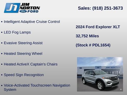 Used 2024 Ford Explorer XLT w/ Equipment Group 202A AWD/4WD image 31